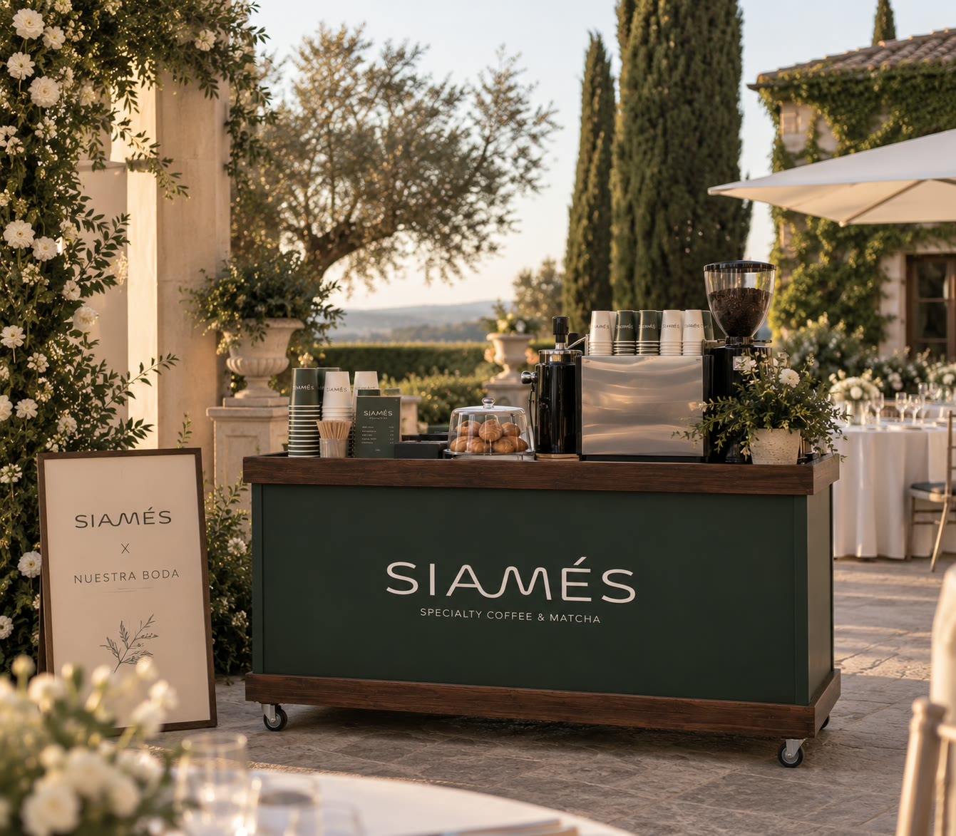 Barra de Siamés en una boda