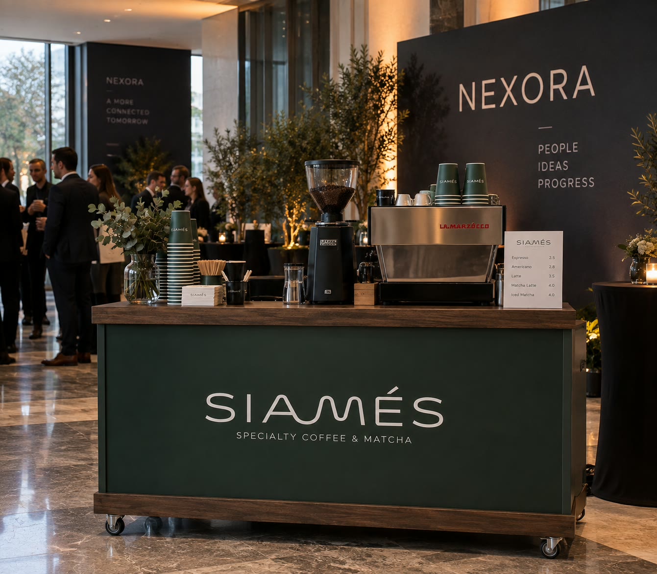 Barra de Siamés en un evento de empresa